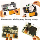 CraftBloom 94PCS Movie Film Scrapbook Paper for Journaling Supplies, Strip Photo Frame for Scrapbooking Kit, Waterproof PET Washi Quote Stickers for Bullet Junk Journal Collage Planner DIY Craft CraftBloom