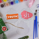 20Pcs 3 Inch Clear Blank Acrylic Christmas Ornaments 2024 Unfinished Round Acrylic Christmas Hanging Ornaments for Christmas Tree Decoration DIY Craft XWAIO