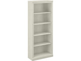 Saratoga Tall 5-Shelf Bookcase in Linen White Oak Finish Bush Business Furniture