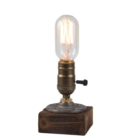OuXean Vintage Table Lamp, Industrial Dimmable Nightlight Steampunk Desk Lamp with E26 Lamp Holder for Bedroom Living Room Home Art Display Cafe Bar Studio Antique Decor(Without Bulb) OuXean