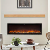 Touchstone Encase Fireplace Mantel- Wall Mounted 72 Inch Floating Shelf- Rustic, Solid Wood Farmhouse Style Mantel Shelf for Electric Fireplaces - 72 Inch x 8 x 4.75 Natural Finish - 90003 Touchstone