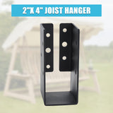 Nrspp Concealed Joist Hangers, 8 Pcs of 2"x4"Outdoor Concealed-Flange，Q235 Steel Plate Powder-Coated Concealed Joist Steel Bracket for 2"x4" Beam Swing Nrspp