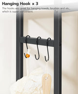 HOOBRO Over The Toilet Storage, 5-Tier Industrial Bathroom Organizer, Bathroom Space Saver with Toilet Paper Holder, Toilet Storage Rack, Small Spaces, Rustic Brown and Black BF84TS01 HOOBRO