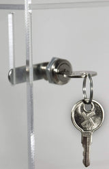 4 Tier Transparent Acrylic Display Case with Lock,Clear Show Case for Collectible, Vertical Curio,See-Through Locking Cabinet,Dustproof Protection 10.25 x 4.25 x 18.25 Inches Display case