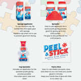 MasterPieces Puzzle Glue and Wide Plastic Spreader 5oz - Pack - Jigsaw Puzzle Saver Clear Glue for Puzzle Protector Masterpieces