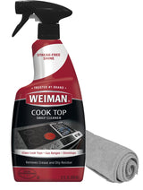 Weiman Daily Cooktop Cleaner with Microfiber Cloth Included for Glass Ceramic and Induction Cook Tops, 22oz Weiman