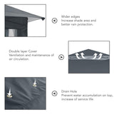 MASTERCANOPY Patio Gazebo Outdoor Pop Up Gazebo with Mesh Walls (13x13 Dark Gray) MASTERCANOPY