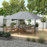 Outsunny 10' x 13' Gazebo Canopy Replacement, Outdoor Gazebo Cover Top Roof Replacement with Vents and Drain Holes, (TOP Cover ONLY), Light Gray Outsunny