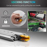 2pcs Heavy Duty Locking Drawer Slide, Steel Metal Full Extension Drawer Slides Side Mount 40" 48" 56" 64" 72" 80", 400 Lb Load Capacity, for Retrofitting Motorhomes/Roll Out Shelves (Size : 64in(160c Generic