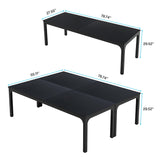 Tribesigns 78.74-Inch Conference Table Set of 2, 13FT Conference Room Table, Large Rectangle Meeting Seminar Table Set for 10-14 Person, Long Business Tables (Only Table) Tribesigns