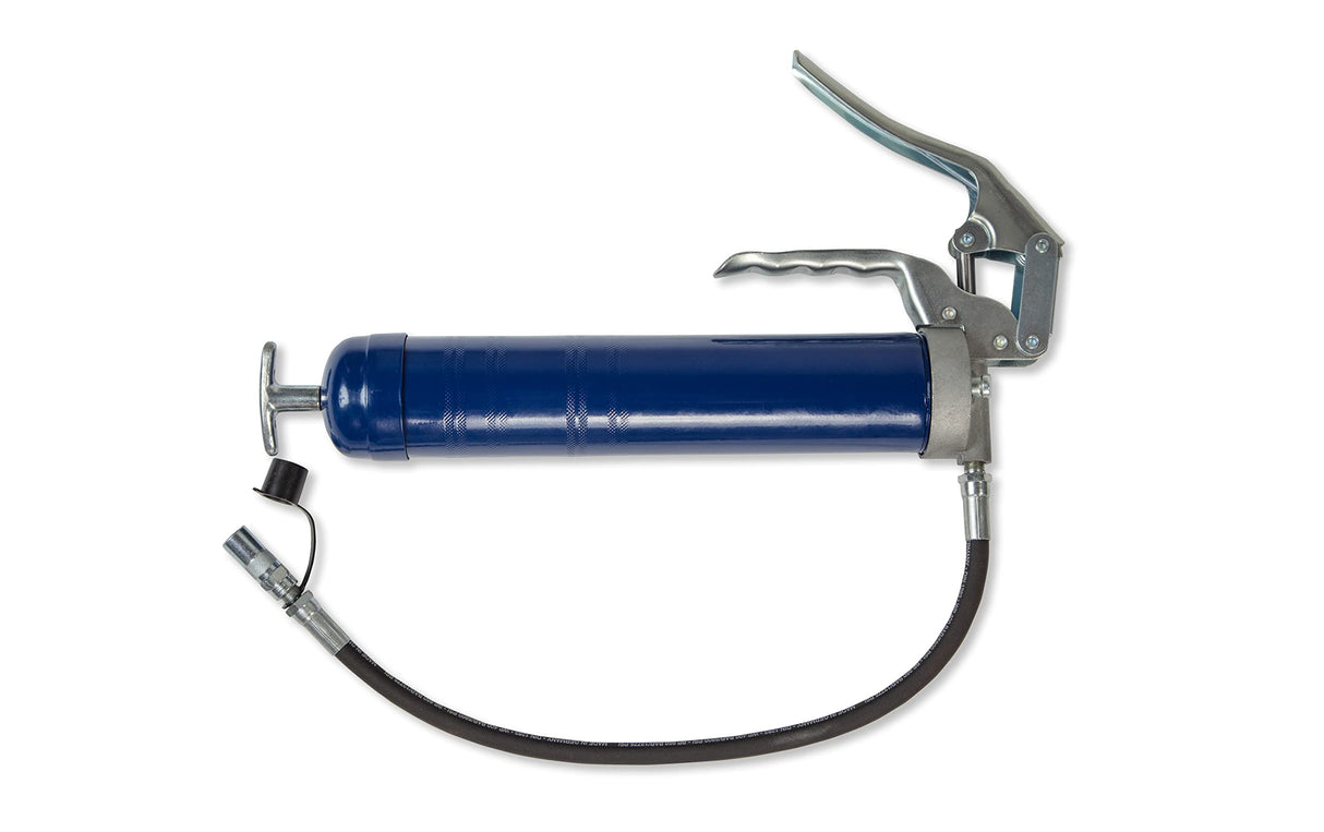 Lincoln 1133 Pistol Grip Grease Gun with 18" Whip Flex Hose and Coupler, 2-Way Loading, 6,000 PSI, One-Hand Operation, Dual-Lip Follower, Standard Grease Cartridges, Jam-Proof Toggle, Cast Pump Head Lincoln
