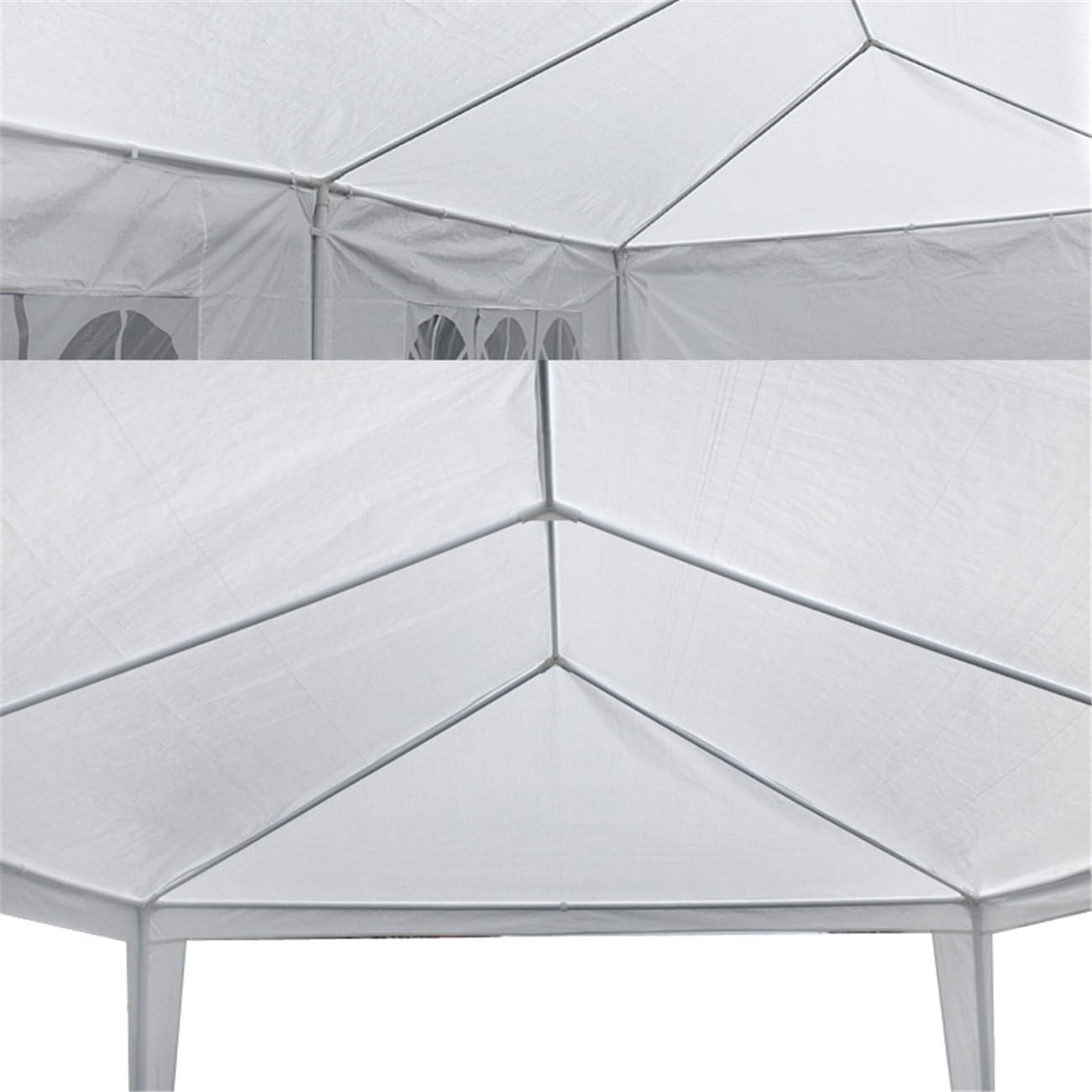 Generic Party Tent 10'x30' Patio Tent Outdoor Canopy Shelter with 8 Removable Side Walls (10' x 30' with 8 Side Walls) White Ge-726 - WoodArtSupply