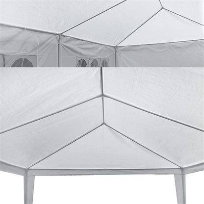 Generic Party Tent 10'x30' Patio Tent Outdoor Canopy Shelter with 8 Removable Side Walls (10' x 30' with 8 Side Walls) White Ge-726 - WoodArtSupply