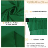 MODFUNS Ceiling Drapes for Parties Green Chiffon Ceiling Curtains 5x30FT 4 Panels Sheer Draping Fabric Tulle Curtain Drapery Elegant Arbor Ceiling Fabric for Bridal Baby Shower Party Tent Drapes MODFUNS