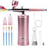Airbrush-Kit Rechargeable Cordless Airbrush Compressor -Auto Handheld Airbrush Gun, Airbrush Set Portable Wireless Air Brush for Barber, Nail Art, Cake Decor, Makeup, Model Painting rhinowisdom