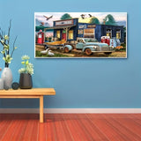 KTHOFCY 5D DIY Diamond Painting Kits for Adults, Lake House and Classic Car Full Drill Embroidery Cross Stitch Crystal Rhinestone Paintings Pictures Arts Wall Decor Painting Dots Kits 15.7X27.5inch KTHOFCY