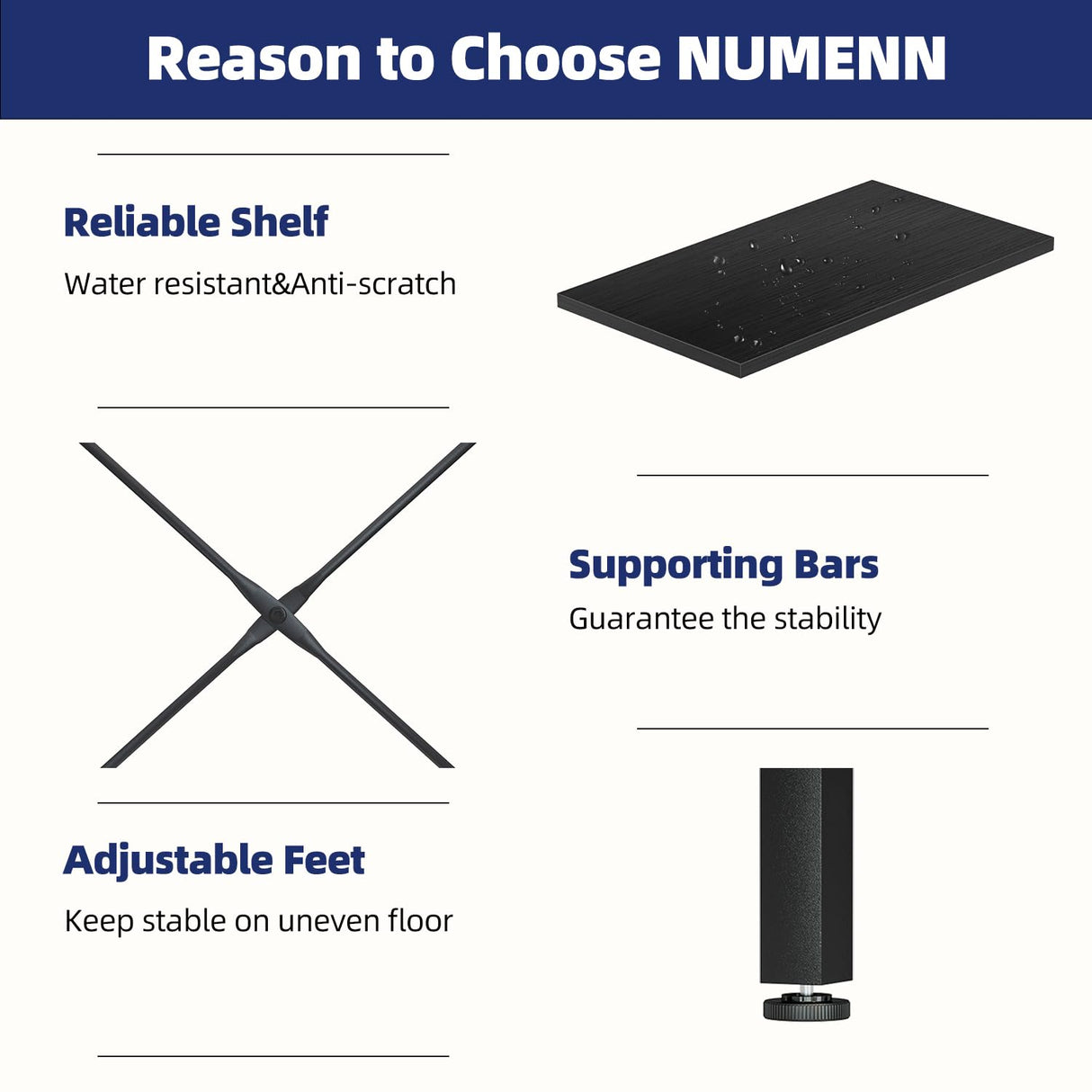 NUMENN Triple Wide 5 Tier Bookshelf, Rustic Industrial Style Bookcases and Bookshelves with 14 Open Display Shelves, Modern Tall Bookcase Furniture for Bedroom, Living Room and Home Office, Black NUMENN