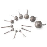 JINGLING 25mm 1 inch Spherical Head Diamond Grinding Bits Round Ball Bit Sphere Rotary Burr Grit 80 Stone Carving Tools 1/4" Shaft Attachment for Bosch, DeWalt, Makita JINGLING