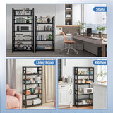 MRRcute 4 Tier 1000LBS Storage Shelves Heavy Duty, Storage Racks and Shelving, Standing Storage Shelf Units, Utility Shelf with Wheels, Metal Shelves for Garage, Kitchen, Living Room, and Pantry. MRRcute