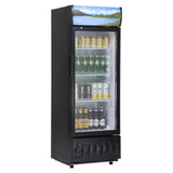 VEVOR Commercial Merchandiser Refrigerator, 6.8 Cu.Ft / 195L Beverage Refrigerator Cooler Merchandiser, Glass Door Display Refrigerator Upright Fridge with 3 Adjustable Shelves, Customizable Lightbox VEVOR
