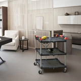 Olympia Tools 410-007 Pack-N-Roll 150 lbs Folding Collapsible Service Cart, Black/Red Olympia Tools