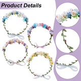 ACRNIGHEET Make Your Own Flower Crown Crafting Kit, Plum Blossom Series Flower Crown Kit, Can Make 16 Sets Wreath Headband and Bracelet Craft Kit, DIY Floral Crown Creative Gifts for Princess ACRNIGHEET