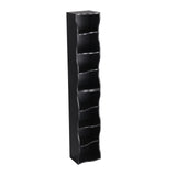 70.87'' Tall Bookshelf, 8 Tiers Bookshelves and Bookcases, Floor Standing Display Shelving with Wavy Border Design, Home Decor Furniture Adjustable Narrow Bookcase for Home Office, Black AOPNOMU