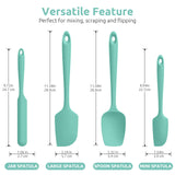 U-Taste Silicone Spatula Set with 600 Degrees Fahrenheit Heat Resistant (Teal/Aqua Sky) U-Taste