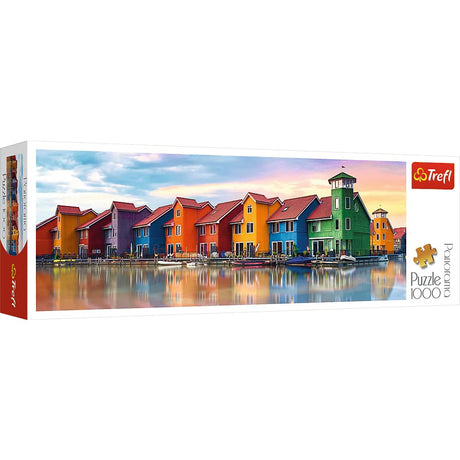 Trefl Panorama Groningen, Netherlands 1000 Piece Jigsaw Puzzle Red 27"x19" Print, DIY Puzzle, Creative Fun, Classic Puzzle for Adults and Children from 12 Years Old Trefl