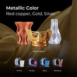 Creality PLA 3D Printer Filament, PLA Filament 1.75mm Silk Shiny PLA Filament +/-0.02mm, 3D Printing Filament 1KG/2.2lb (Gold) Creality