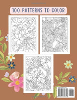 coloring book Flowers and songbirds for adults: nature and relaxing plants models to color Majosta