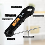 Meat Thermometer, Waterproof Food Thermometer with Backlight & Calibration for Kitchen, Outdoor Grilling and BBQ SHOBES