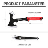 ANTARCTICA Throwing Axes and Throwing Knives Set 3 Pack 11" Full Tang Stainless Steel Tomahawks and Throwing Knives with Whetstone Tool Sharpener Well-Balanced Throwing Axes for Beginners ANTARCTICA