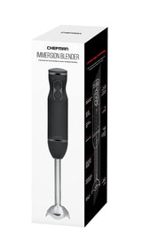 Chefman Immersion Stick Hand Blender Powerful Electric Ice Crushing 2-Speed Control Handheld Food Mixer, Purees, Smoothies, Shakes, Sauces and Soups, Black Chefman
