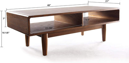 Posh Pollen Dexter Mid-Century Modern Coffee Table - WoodArtSupply