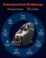 VEVOR 4D+3D Full Body Massage Chair - SL Track, AI Voice Control, Electric Extendable Footrest, Yoga Stretch, TFT Touchscreen, Home Relaxation VEVOR