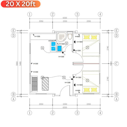 (20 X 20ft) House to Live, House, Suitable for A Variety of Purposes, Our House is Built to Last, Making It A Great Option for Living in Permanently.