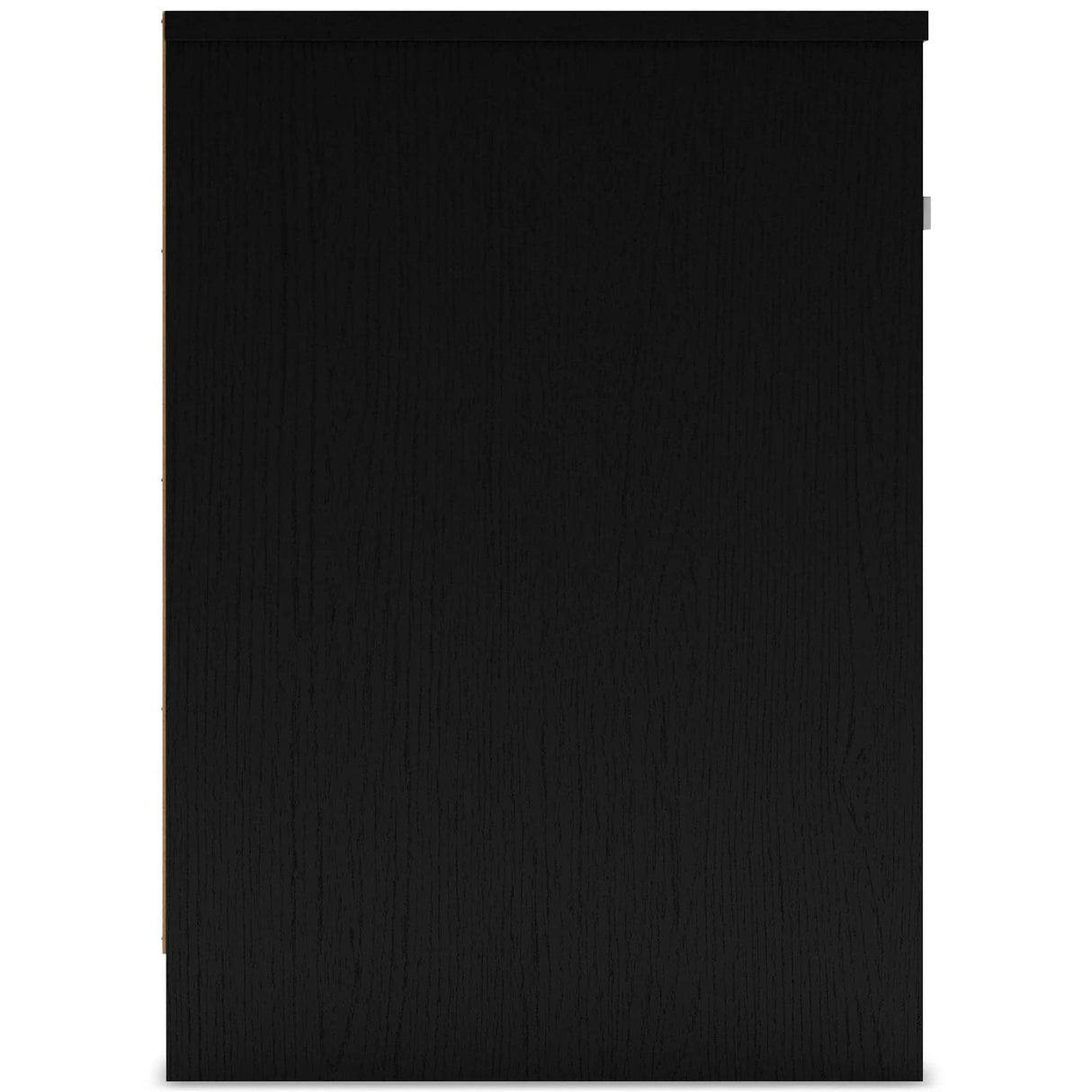 Signature Design by Ashley Finch Modern 1 Drawer Night Stand with Open Cubby, Black Signature Design by Ashley