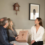 Lumat Cuckoo Clock - Modern Brown Cuckoo Clocks for Wall - Natural melodies - Volume Control - Night Mode - Perfect for Adults, Kids and Families - Battery Powered Lumat
