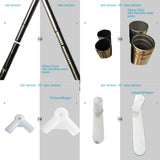 KingKara Canopy Bed Frames Post Queen Full Size Stainless Steel Netting Bed Canopy Frame Poles Four Corner Bed Bracket Fit for Metal Bed Wood Bed Bedroom Décor (Queen) KingKara