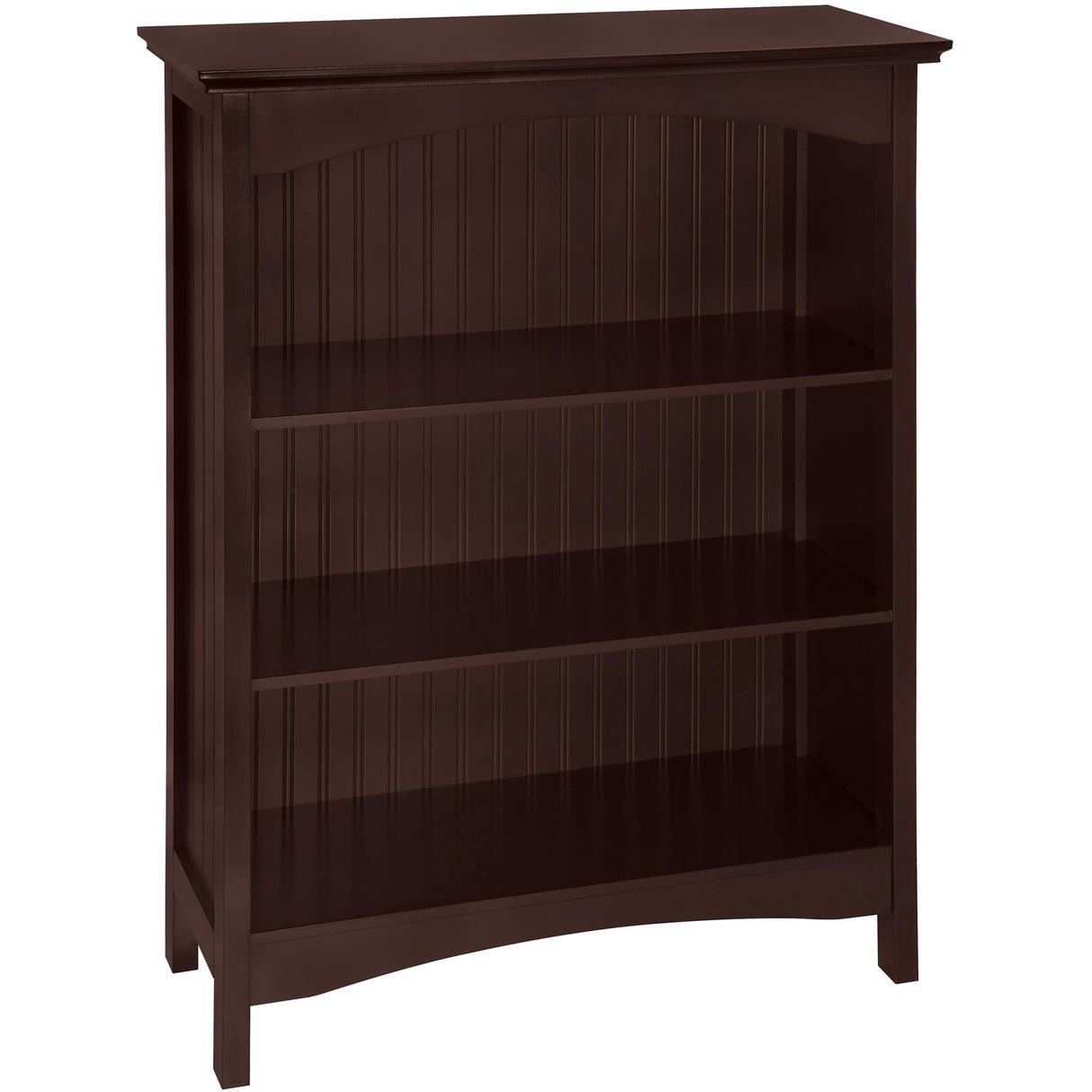 eHemco 3 Tier Bookcase with 2 Arched Supports, 40 Inches, Cherry eHemco