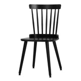 RêveLife Windsor Dining Chair Set of 6 Farmhouse Solid Wood Spindle Back Side Chair Mid-century Modern Black Armless Kitchen Chair for Dining Living Room Farmhouse Restaurant RêveLife