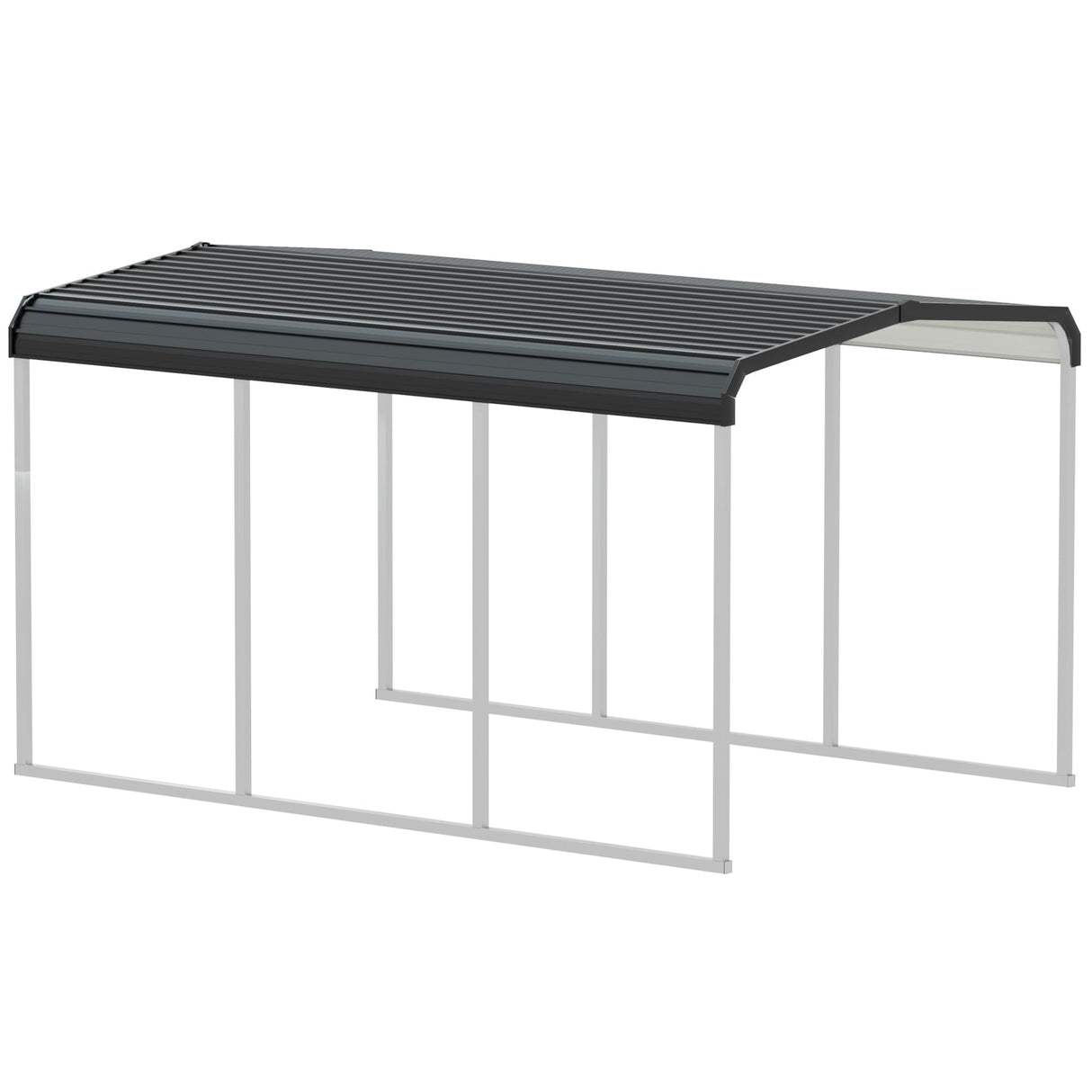 Xilingol Metal Carport, Heavy Duty Carport Canopy with Galvanized Steel Frame and Roof, Outdoor Storage Shed, Car Tent Garage Shelter for Pickup, Truck, Boat and Tractor, Grey (10x15 FT) Xilingol