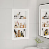 Solid Wood 14 X 24 Recessed Medicine Cabinet,3-Tier, Medicine Cabinet Organizer,Wall Niche, Bathroom Wall Cabinet, Recessed Bathroom Cabinet,recessed Wall Cabinet, Bathroom Cabinet With Storage, White BPMFDTNL