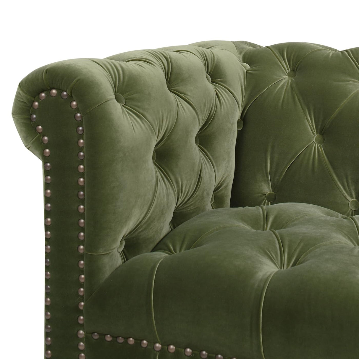 Jennifer Taylor Home Dalton 88" Tufted Chesterfield Sofa (Olive Green Performance Velvet) Jennifer Taylor Home