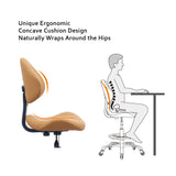 Nazalus Rolling Swivel Drafting Chair Adjustable Heavy Duty (400lbs) Lumbar Support Task Chair for Home Desk Studio Design Lab(Triangular Back) Nazalus