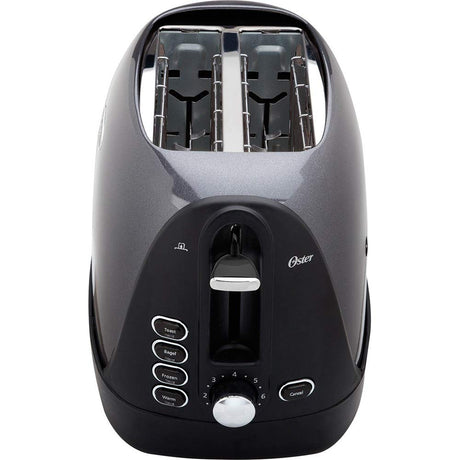 Oster 2 Slice, Bread, Bagel Toaster, Metallic Grey Oster