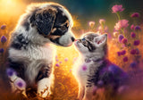 CASTORLAND 500 Piece Jigsaw Puzzles, New Friendship, Animal Puzzle, Cat & Dog, Puppy, Kitten Adult Puzzle, Castorland B-53834 Castorland