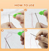 FIVEIZERO 60 PCS Large Eye Sewing Needles, 6 Sizes Hand Sewing Needles, Leather Needle Embroidery Thread Needle, Stainless Hand Quilting Needles with Threaders for Hand Sewing Art Crafts FIVEIZERO