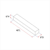 Fireplace Mantel, Rustic, Shelf, Floating Mantle, Real Wood, Beam, URBANDI (Provincial, 48Lx6Hx8D) WoodArtSupply